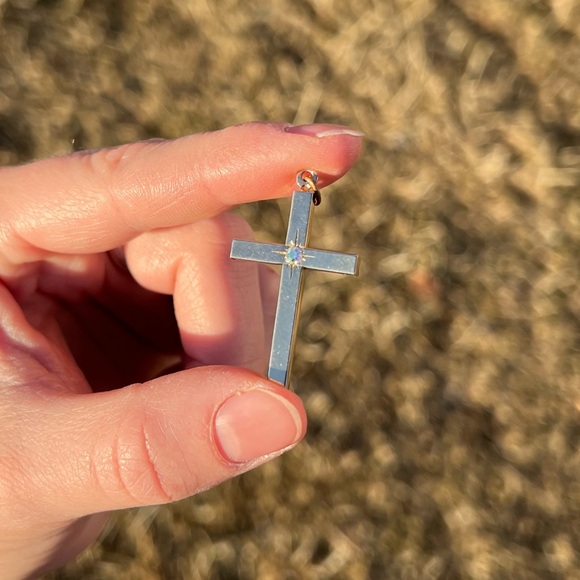 Gold Tone Cross Pendant - Picture 2 of 11